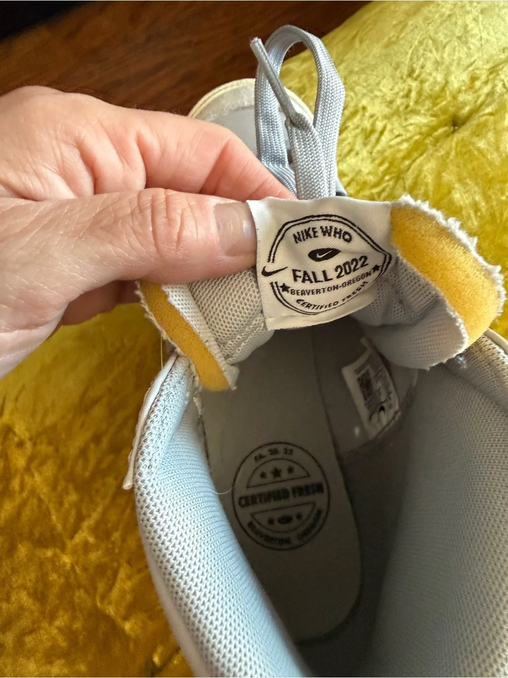 Nike Women's Light Gray Suede High-Top Sneakers